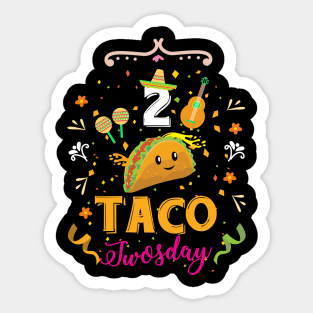 Mexico Taco Tuesday February Tee Design Funny T-Shirt Sticker